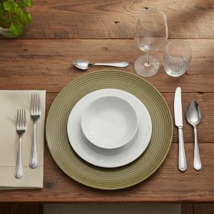 Plato Base de Vidrio Dorado 33 cm – Elegancia para Mesa
