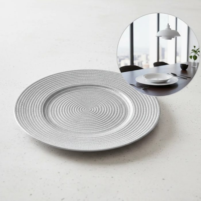 Plato Base de Vidrio Plateado04 Plato Base de Vidrio Plateado04