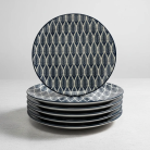 Plato de Segundo de Porcelana Azul Natura05
