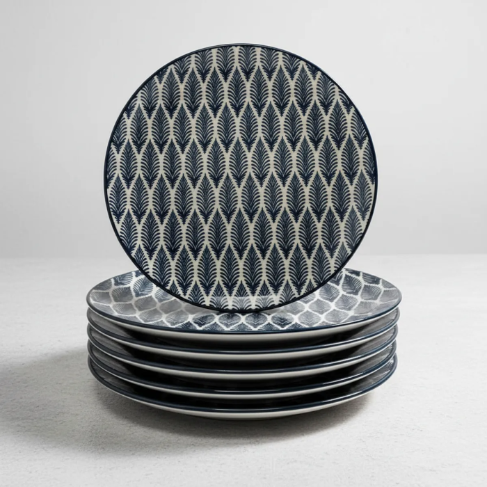 Plato de Segundo de Porcelana Azul Natura05