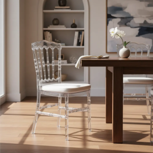 Silla Napoleón Acrílica Transparente – Diseño Imperial
