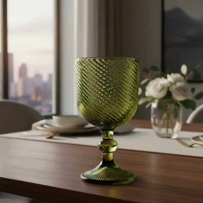 Copa Verde Oliva - Colección Prisma Imperial 04 Copa Verde Oliva - Colección Prisma Imperial 04